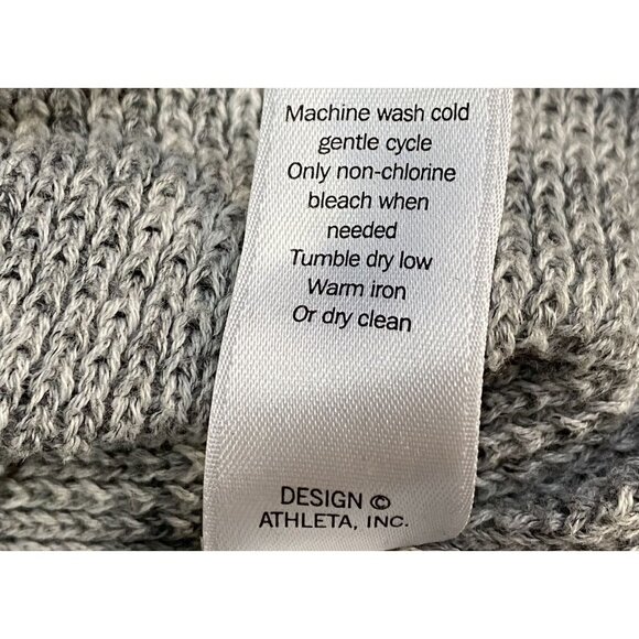 ATHLETA Women Hooded Sweater Pullover Long Sleeve V Neck Sz XS Gray 54-7 - Picture 12 of 12
